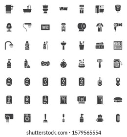 Bathroom Accessories Vector Icons Set Modern Stock Vector (Royalty Free ...