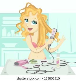 Bathroom Activity Ironing