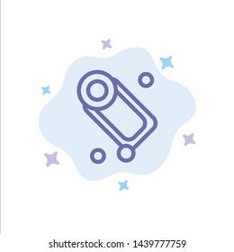 Bathroom, Bath, Cleaning, Soap Blue Icon on Abstract Cloud Background