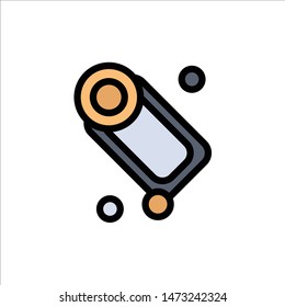 Bathroom, Bath, Cleaning, Soap  Flat Color Icon. Vector icon banner Template