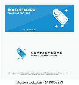 Bathroom, Bath, Cleaning, Soap Solid Icon Website Banner and Business Logo Template