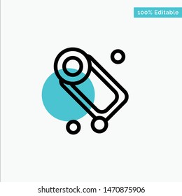 Bathroom, Bath, Cleaning, Soap turquoise highlight circle point Vector icon. Vector Icon Template background