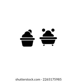 Bathroom for bath in house Icon, Logo, and illustration Vector