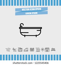 bathroom bath icon vector