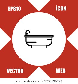 bathroom bath icon vector