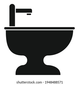 Bathroom bidet icon. Simple illustration of Bathroom bidet vector icon for web design isolated on white background