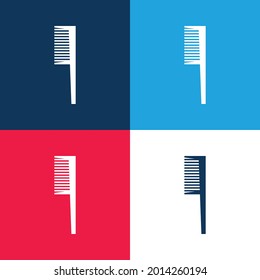 Bathroom Brush Cleaning Tool blue and red four color minimal icon set