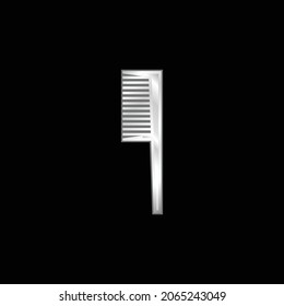 Bathroom Brush Cleaning Tool silver plated metallic icon