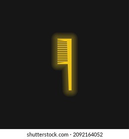 Baño Herramienta de limpieza de cepillos Icono de neón brillante amarillo