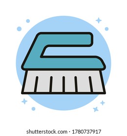 Bathroom Brush Icon Design. Hygiene and Clean Equipment Vector Illustration