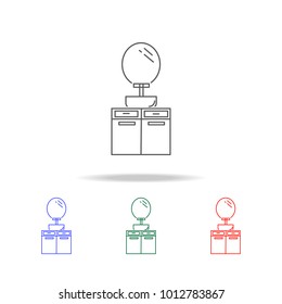 Bathroom cabinet glyph icon. Element of furniture and household multi colored icons for mobile concept and web apps. Thin line icon for website design and mobile app. Premium icon on white background