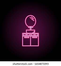 Das Symbol für die Brille des Badezimmers. Einfache dünne Linie, Vektorillustration von Haushaltssymbolen für i und ux, Website oder mobile Anwendungen