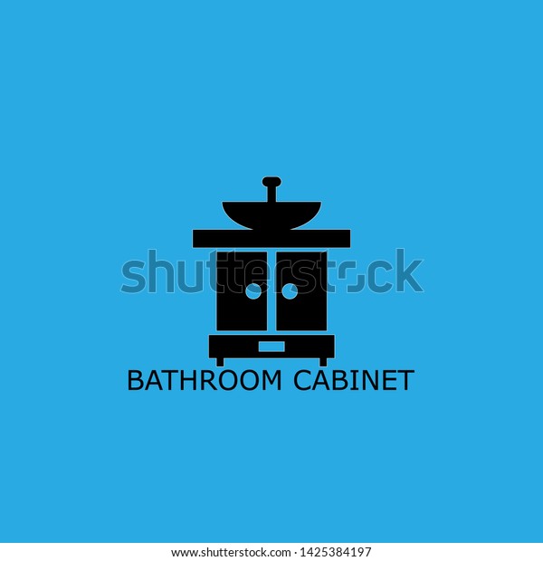 Bathroom Cabinet Icon Sign Signifier Vector Stock Vector (Royalty Free ...