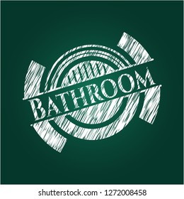 Bathroom chalkboard emblem