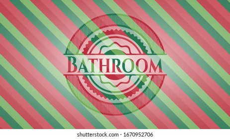 Fondo de la insignia de Navidad en el baño. Ilustración vectorial. Detallado.