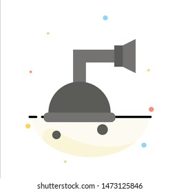 Bathroom, Clean, Shower Abstract Flat Color Icon Template