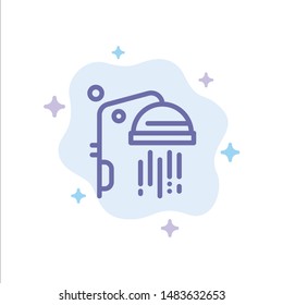 Bathroom, Clean, Shower Blue Icon on Abstract Cloud Background