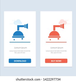 Bathroom, Clean, Shower  Blue and Red Download and Buy Now web Widget Card Template