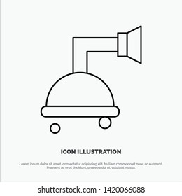 Bathroom, Clean, Shower Line Icon Vector