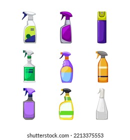 bathroom cleaner set cartoon. clean household, product wash, bottle hygiene, template detergent, toilet bathroom cleaner vector illustration