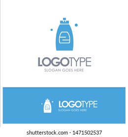 Bathroom, Cleaning Gel, Shower, Soap Blue Solid Logo with place for tagline