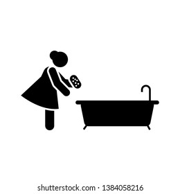 Bathroom, cleaning, sponge icon. Element of workers icon. Premium quality graphic design icon. Signs and symbols collection icon for websites, web design