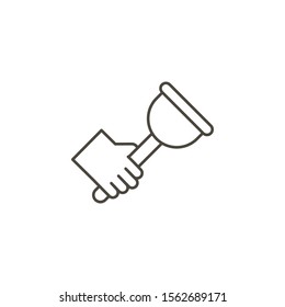 Bathroom, cleaning toilet icon. Simple element illustration from UI concept.