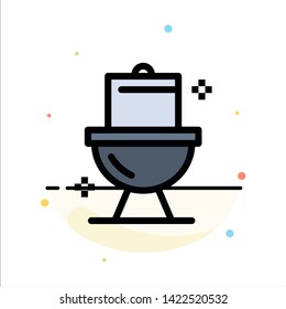 Bathroom, Cleaning, Toilet, Washroom Abstract Flat Color Icon Template