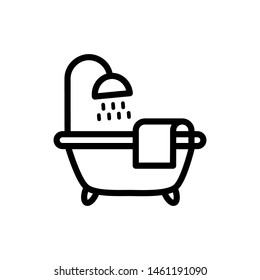 bathroom collection icon flat design 