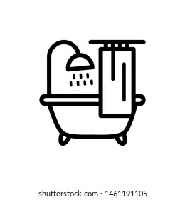 bathroom collection icon flat design 