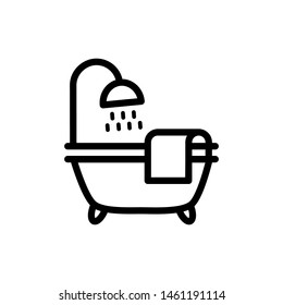 bathroom collection icon flat design 