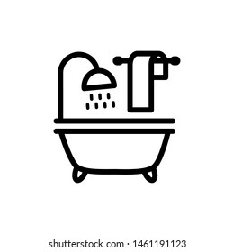 bathroom collection icon flat design 