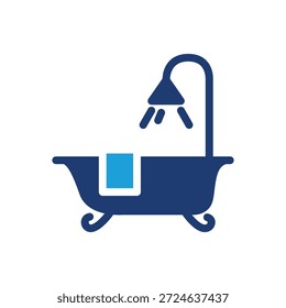 badezimmer farbiges symbol vektor design gut für web oder mobile app