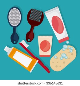 Bathroom concept about icons design, vector illustration 10 eps graphic.