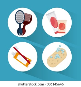 Bathroom concept about icons design, vector illustration 10 eps graphic.
