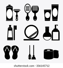 Bathroom concept about icons design, vector illustration 10 eps graphic.