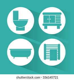 Bathroom concept about icons design, vector illustration 10 eps graphic.
