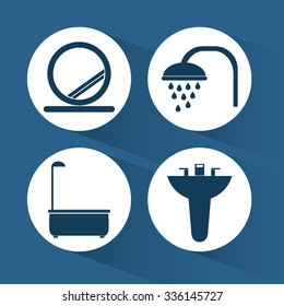 Bathroom concept about icons design, vector illustration 10 eps graphic.