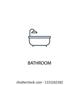 bathroom concept line icon. Simple element illustration. bathroom concept outline symbol design from Hotel set. Can be used for web and mobile UI/UX