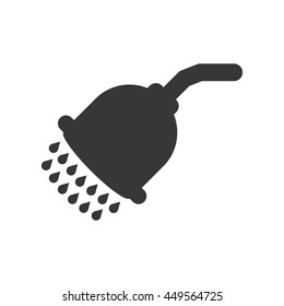 Bathroom concept represented by shower icon. Isolated and flat illustration 
