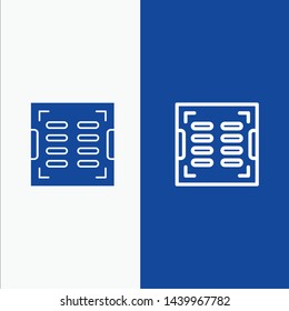 Bathroom, Construction, Drain, Drainage Line and Glyph Solid icon Blue banner Line and Glyph Solid icon Blue banner