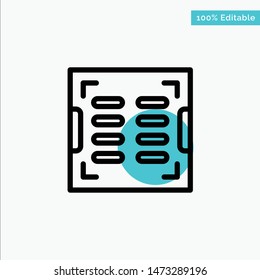 Bathroom, Construction, Drain, Drainage turquoise highlight circle point Vector icon