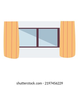 cortina de baño. Ilustración vectorial de dibujos animados planos.