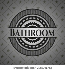 Emblema oscuro del cuarto de baño. Retro. Ilustración vectorial. Detallado. 