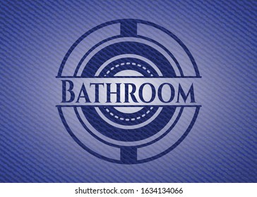 Bathroom denim background. Vector Illustration. Detailed.