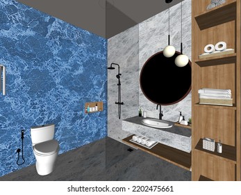 bathroom design with modern luxury concept