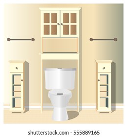 Bathroom design,bathroom icon, interior room, symbol furniture, bathroom illustration