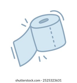 Bathroom Doodle Illustration - Tissue Roll