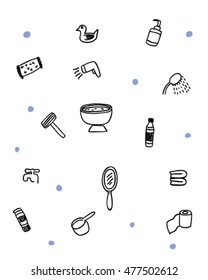 Bathroom doodle (vector art)