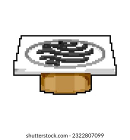 Badezimmer Drainage grate Spiel Pixel Kunst Retrovektor. Bad-Entwässerungsgitter. alte Vintage-Illustration